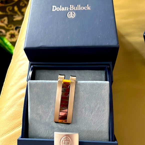 NIB! Dolan and Bullock Tungsten and 18k gold money clip - Picture 1 of 7